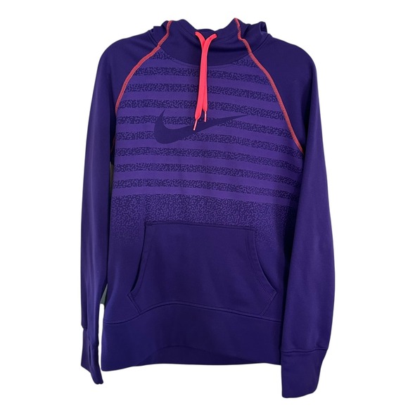Nike Therma-Fit Hoodie Women's M Purple Sweatshirt Workout Athleisure - Picture 1 of 9